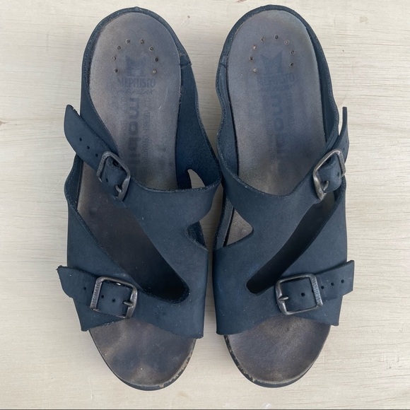 Mephisto Terri black unbuckle sandals size 42 - Picture 6 of 14